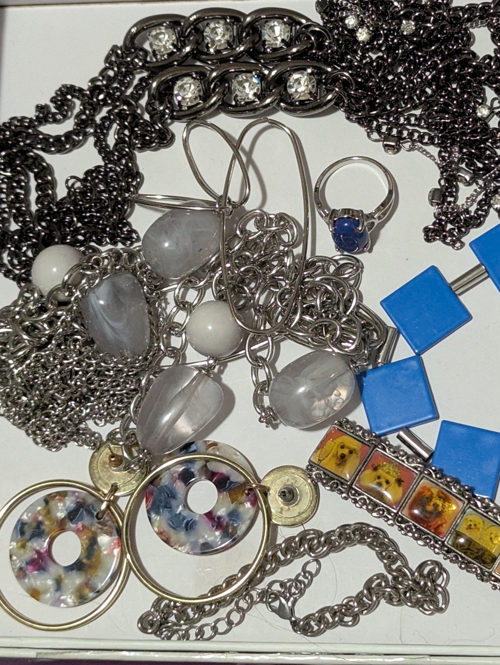 ESTATE Lot Vintage to Now Fashion Jewelry 1 lb. Silver  WEARABLE OR RESELL